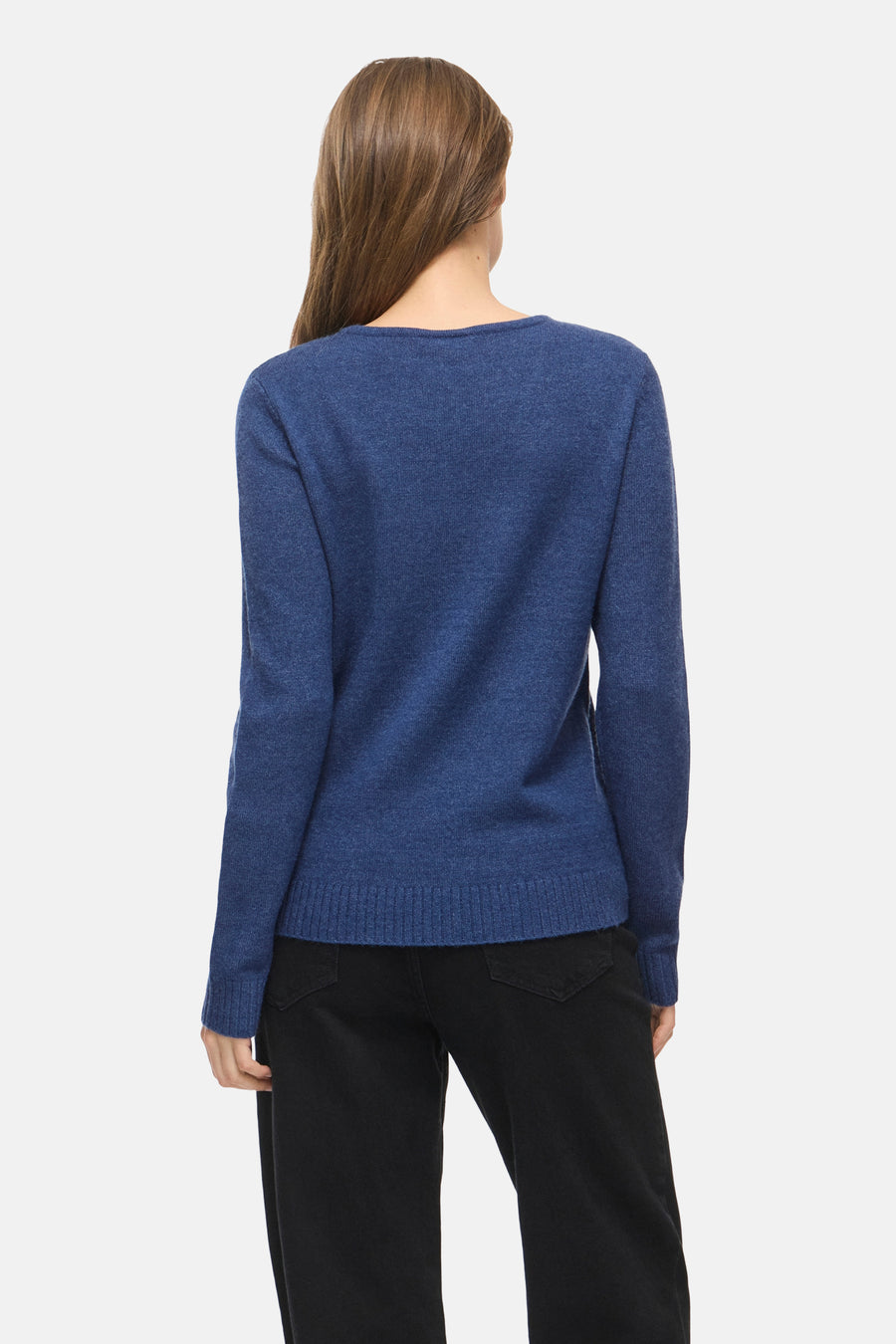 Pull col O - bleu