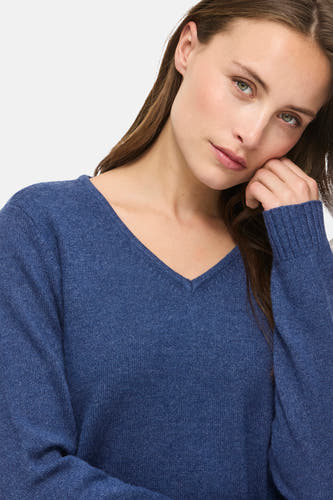 Pull col O - bleu