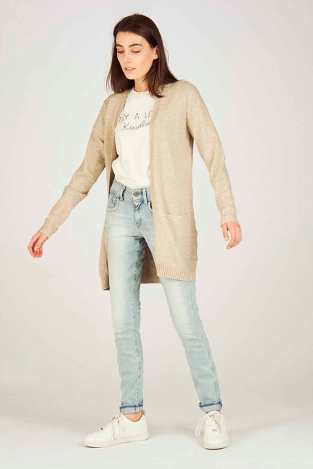 VIRIL OPEN L/S KNIT CARDIGAN - NOOS