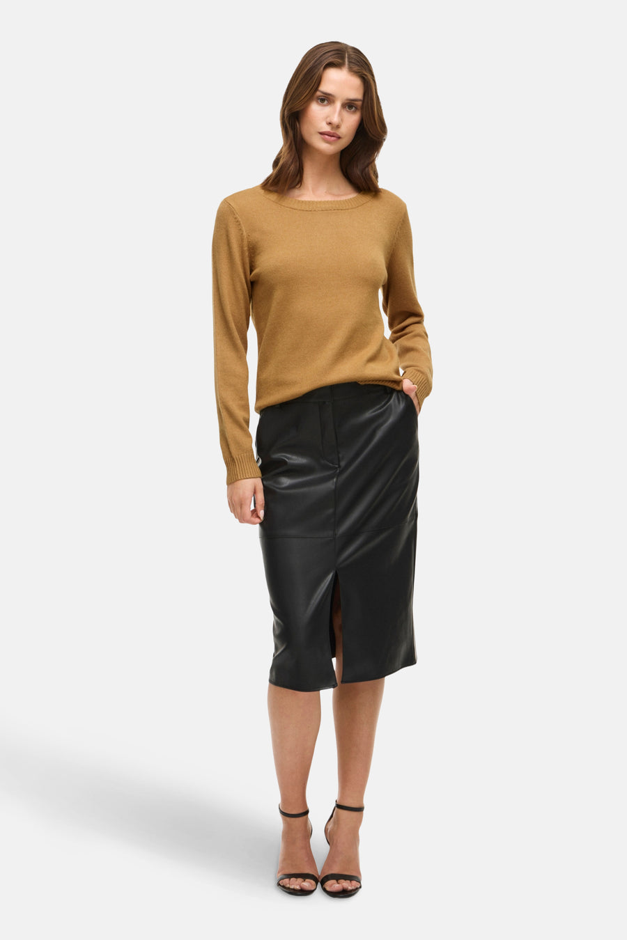 Pull à col rond - Jaune - VILA®