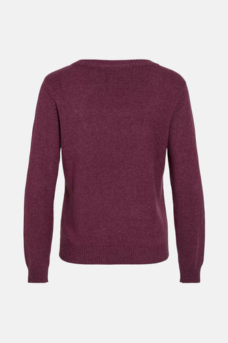 VIRIL O-NECK L/S  KNIT TOP - NOOS