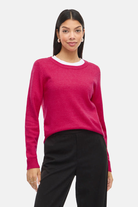 Pull col O mauve - VILA®
