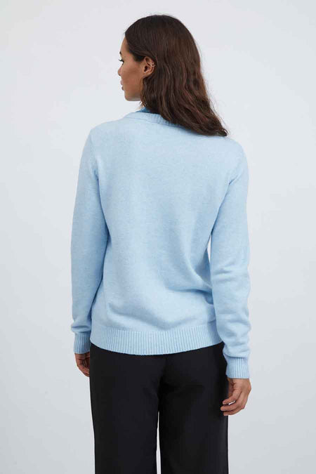VIRIL O-NECK L/S  KNIT TOP - NOOS