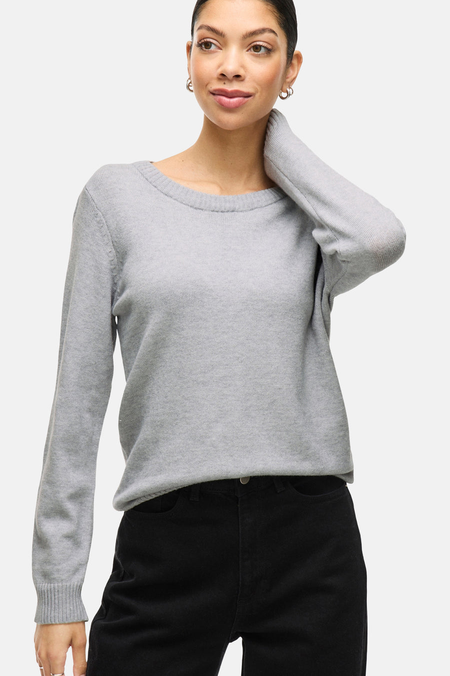 Pull à col rond - gris - VILA®