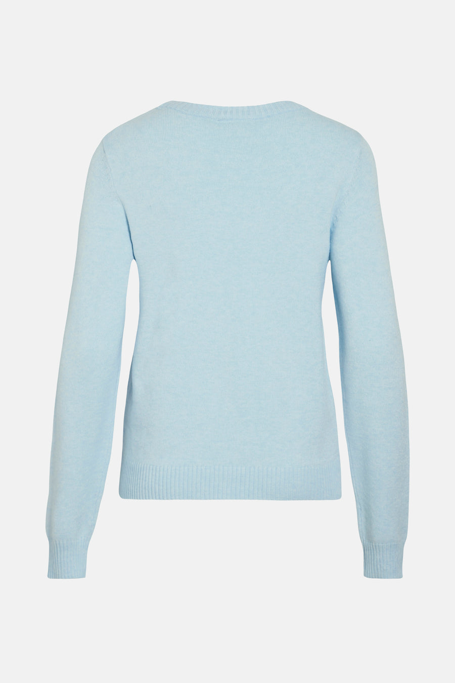 T-shirt bleu avec col rond de VILA®, une texture fine et lisse dans une couleur unie.
