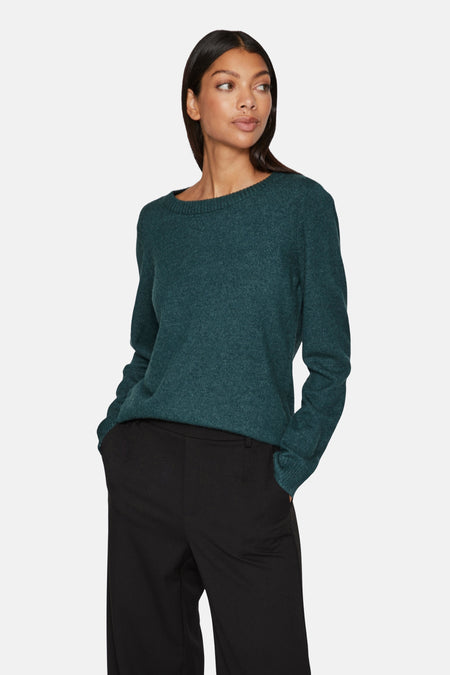 VIRIL O-NECK L/S  KNIT TOP - NOOS