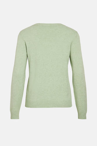 T-shirt vert avec col rond de VILA®, avec longues manches et une fine structure en bretelles.