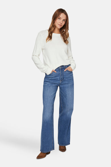 VIRIL O-NECK L/S  KNIT TOP - NOOS