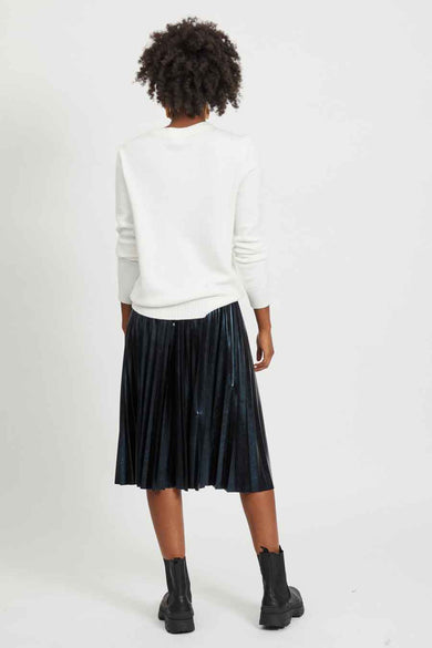 VIRIL O-NECK L/S  KNIT TOP - NOOS