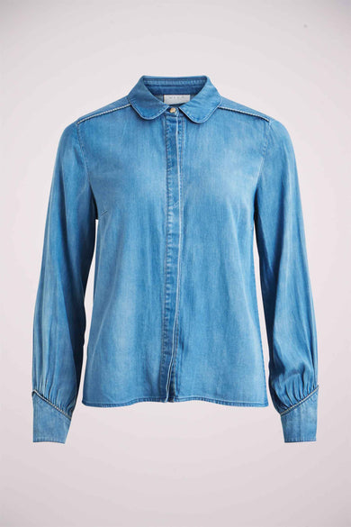 Chemisier (manches courtes) mid blue denim - VILA®