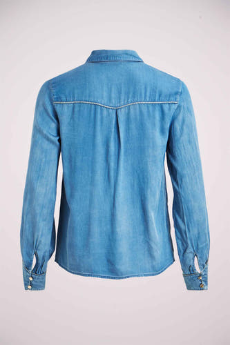 Chemisier (manches courtes) mid blue denim - VILA®