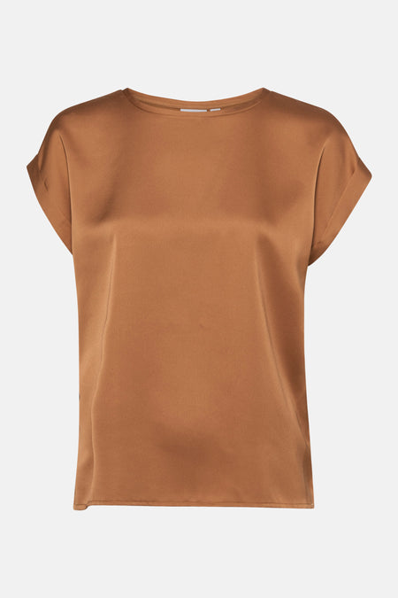 VIELLETTE S/S SATIN TOP - NOOS