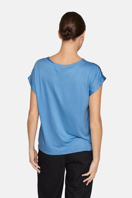 VIELLETTE S/S SATIN TOP - NOOS