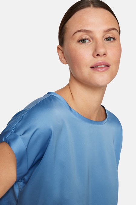 VIELLETTE S/S SATIN TOP - NOOS