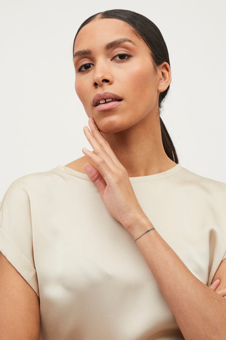 VIELLETTE S/S SATIN TOP - NOOS