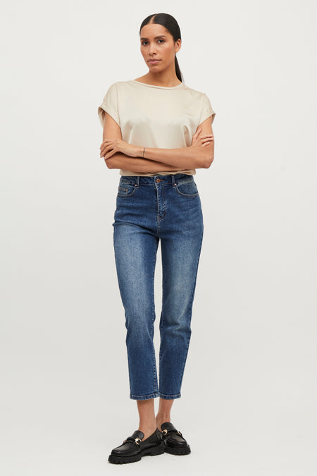 VIELLETTE S/S SATIN TOP - NOOS