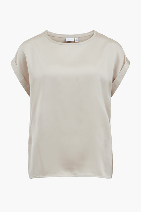 VIELLETTE S/S SATIN TOP - NOOS
