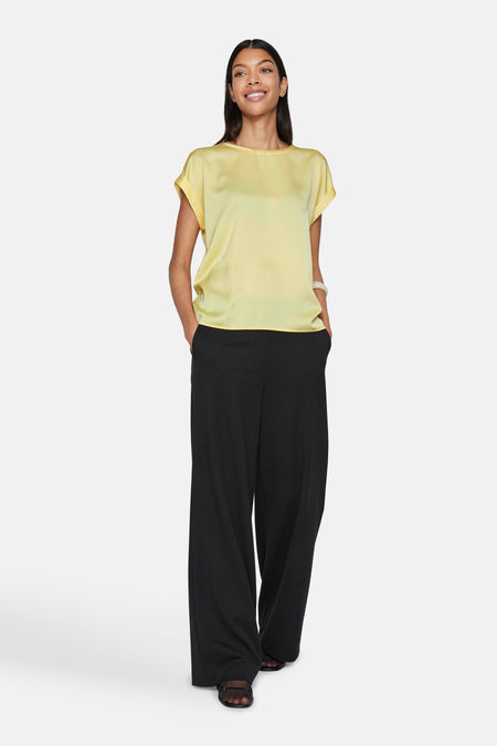 VIELLETTE S/S SATIN TOP - NOOS