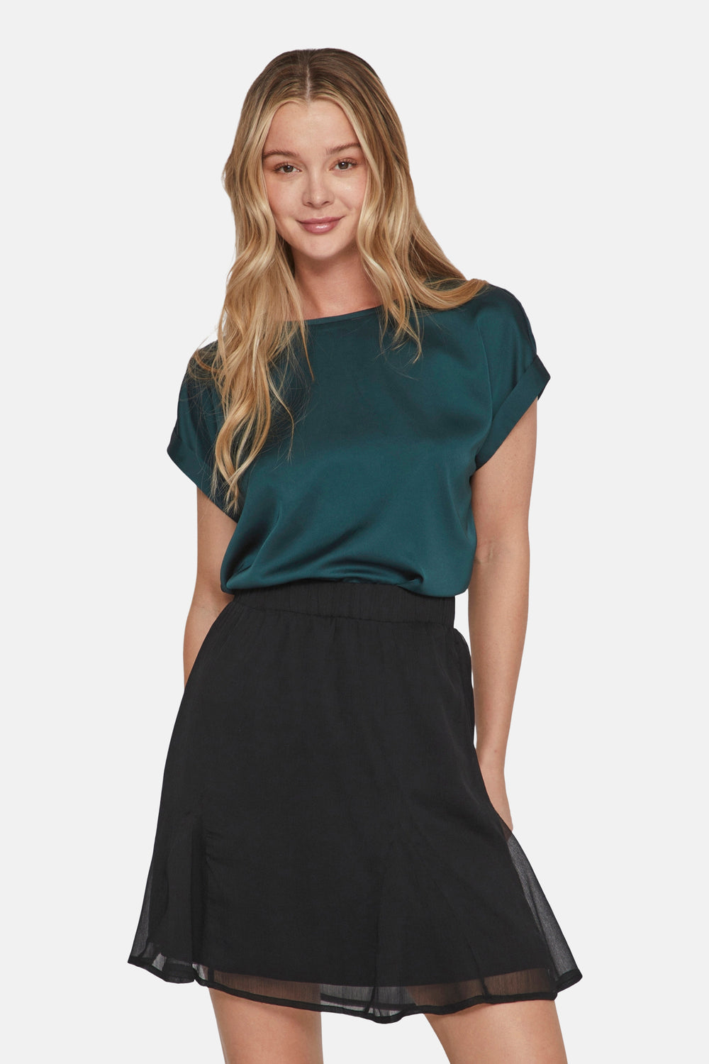 Top uni manche courte Vert - VILA®