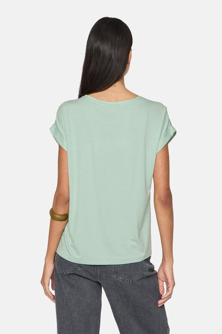 VIELLETTE S/S SATIN TOP - NOOS