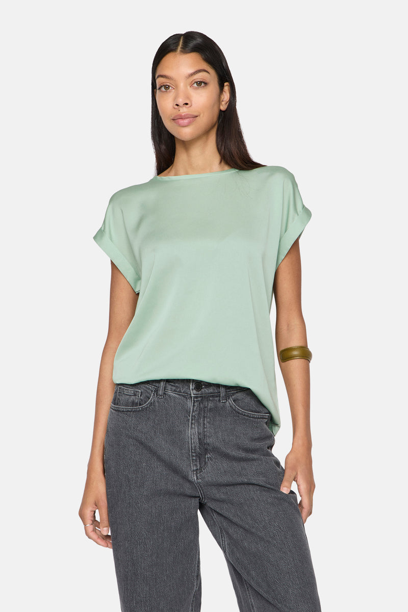 Top uni manche courte Vert - VILA®