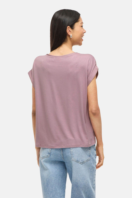 VIELLETTE S/S SATIN TOP - NOOS
