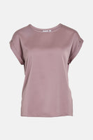 VIELLETTE S/S SATIN TOP - NOOS