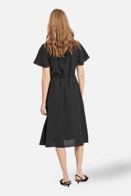 VILOVIE S/S WRAP MIDI DRESS - NOOS