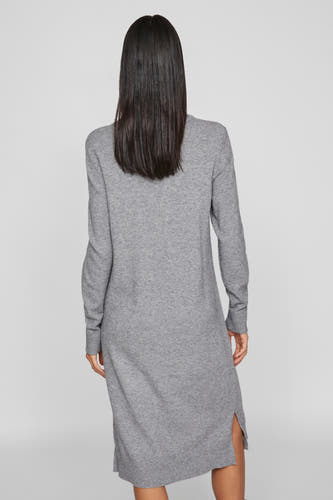 Vêtement gris à longues manches de VILA®, vu par derrière avec une fente sur l'ourlet.
