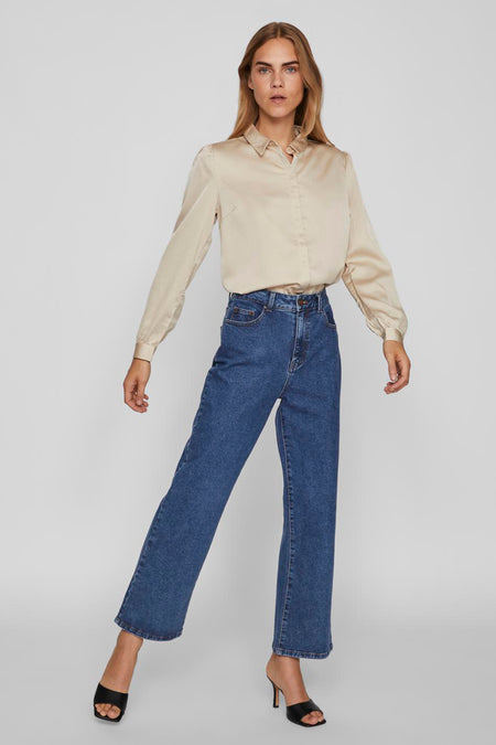 VIELLETTE SATIN L/S SHIRT - NOOS