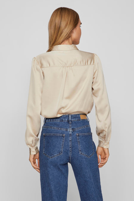 VIELLETTE SATIN L/S SHIRT - NOOS