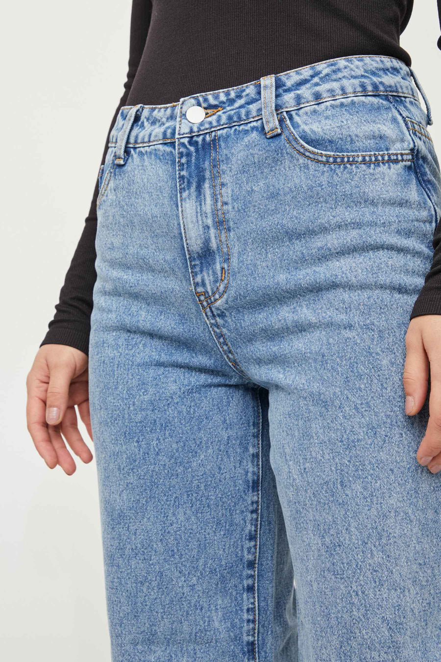 Jean large - denim bleu moyen