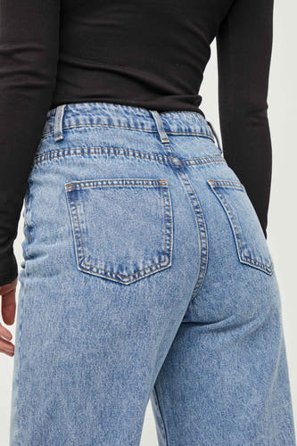 Jean large - denim bleu moyen