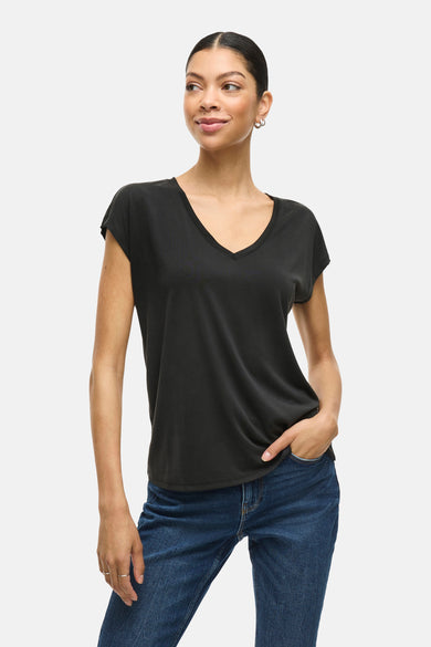 VIMODALA V-NECK S/S TOP - NOOS
