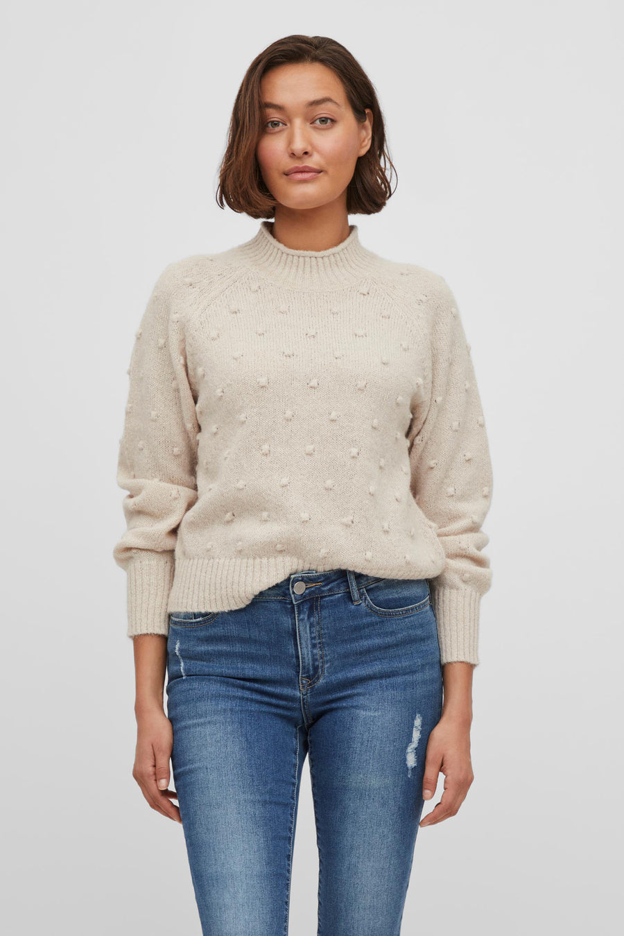 VITULI O-NECK L/S KNIT TOP/SU/PB