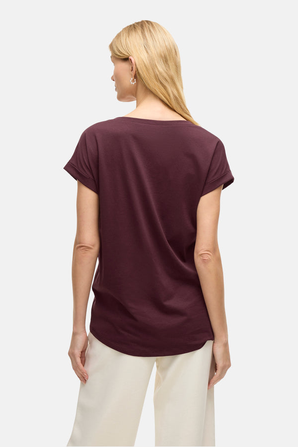 Top uni manche courte Mauve - VILA®