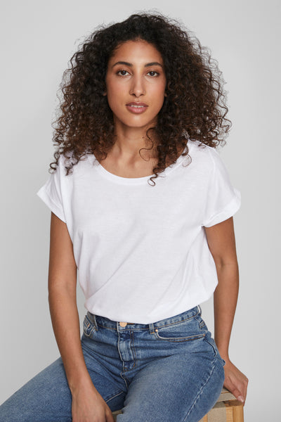 Top uni manche courte Blanc - VILA®