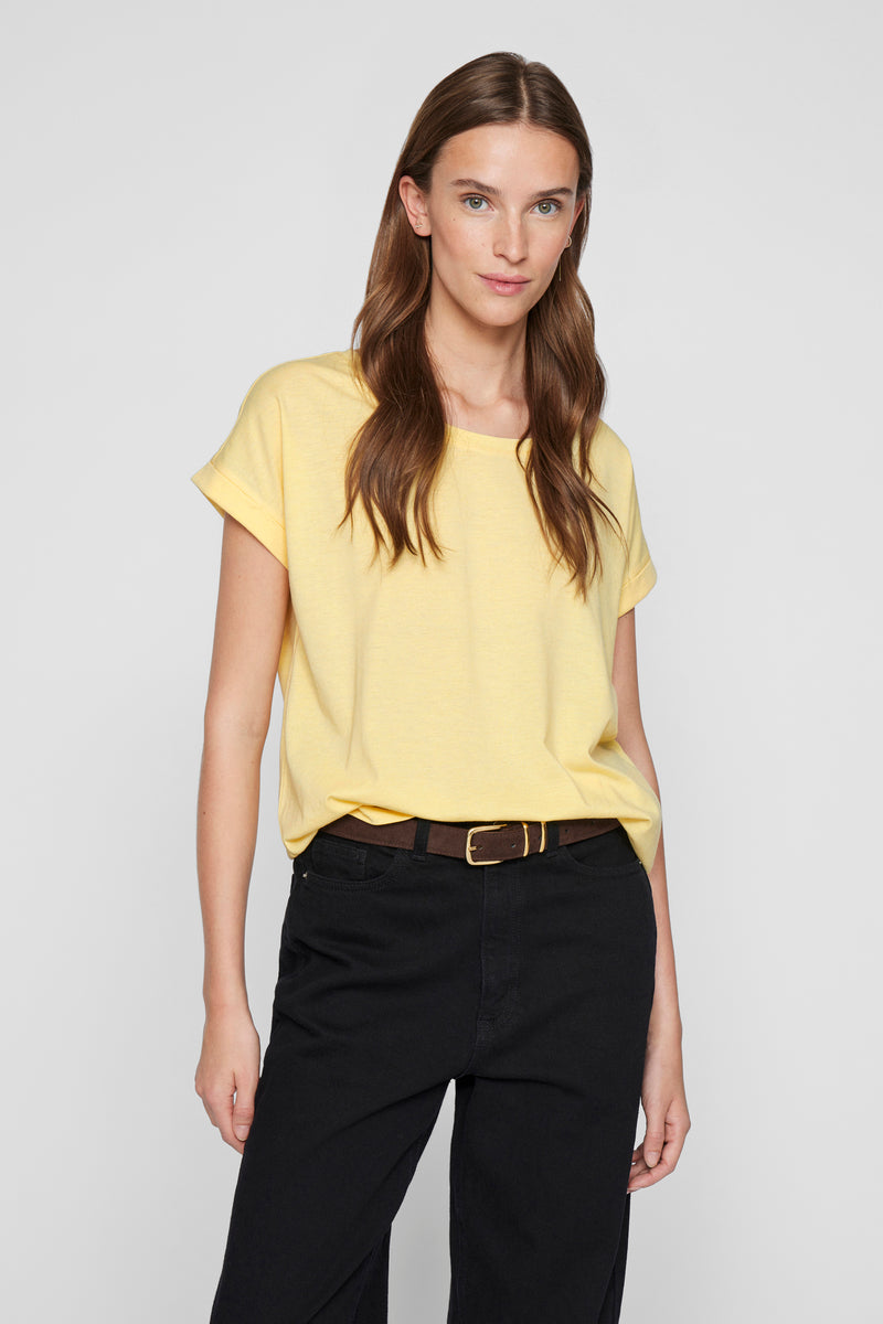 Top uni manche courte Jaune - VILA®