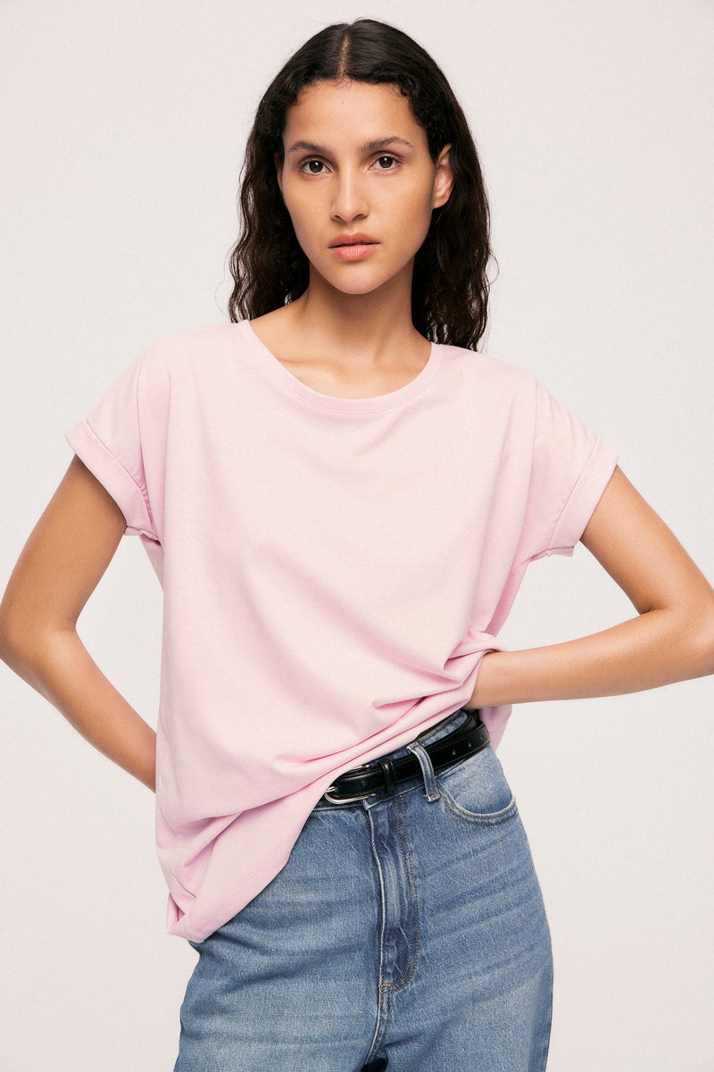 Top uni manche courte Rose - VILA®
