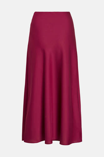 Jupe longue bordeaux de VILA® avec des plis fluides et un look élégant.