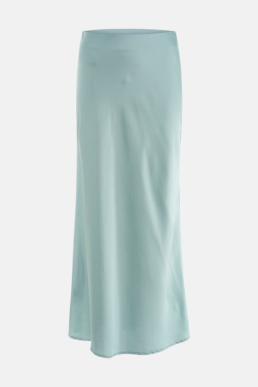 Jupe longue bleu clair de VILA® avec un tissu lisse et fluide et une taille haute.
