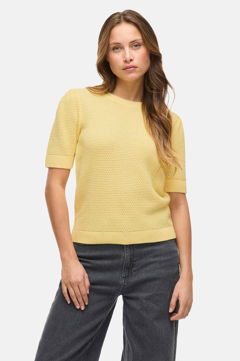 VIDALO O-NECK S/S KNIT TOP - NOOS