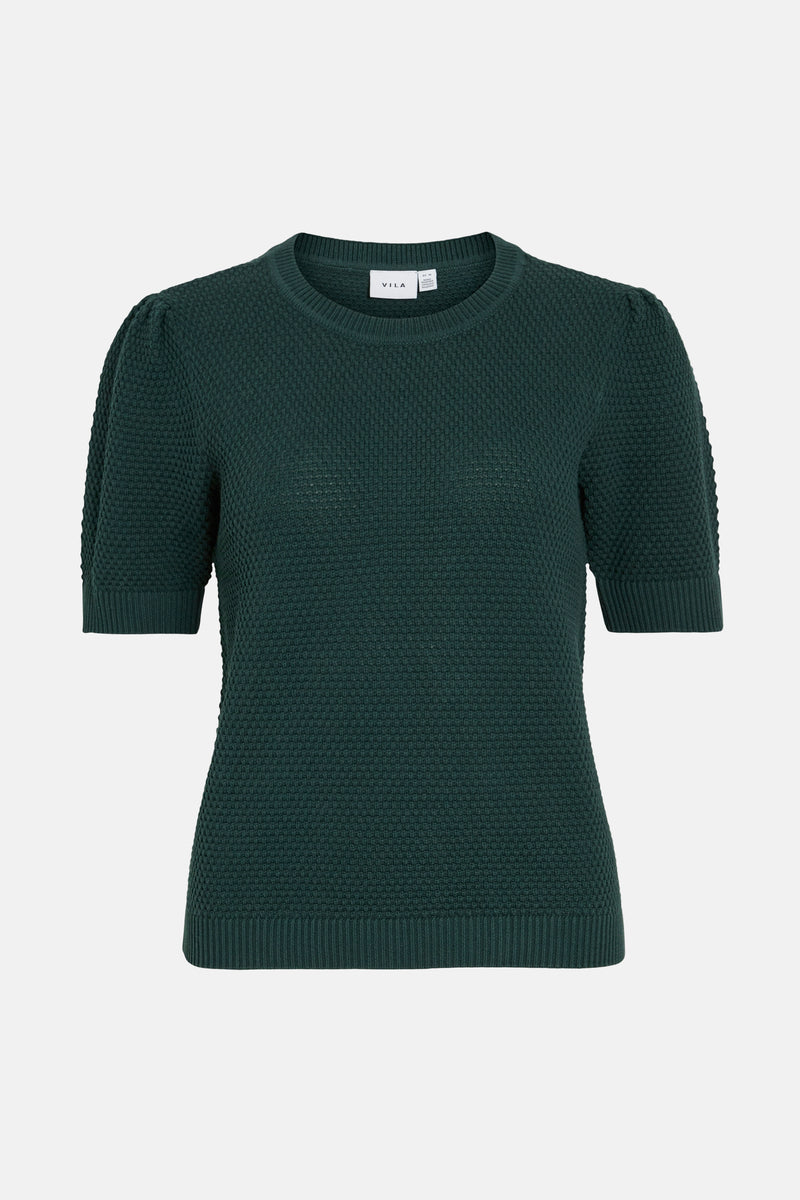 VIDALO O-NECK S/S KNIT TOP - NOOS