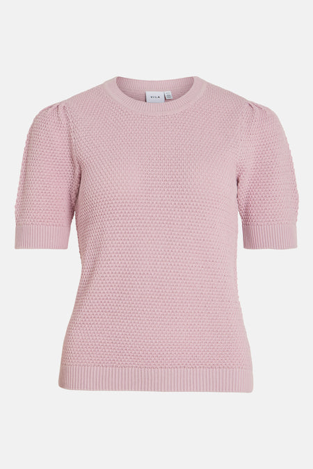VIDALO O-NECK S/S KNIT TOP - NOOS