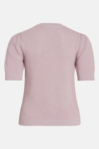 T-shirt rose de VILA avec des manches courtes et un fin coton.