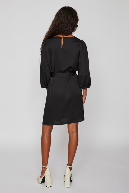 Robe &agrave; manches longues - noir