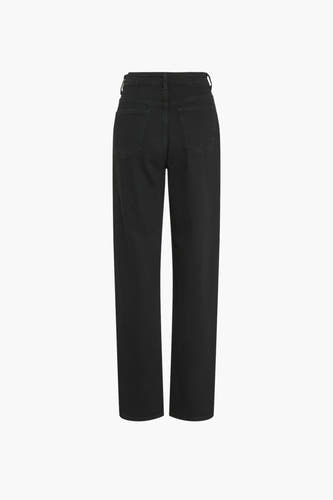 Jean droit en denim noir de VILA, vue arrière.