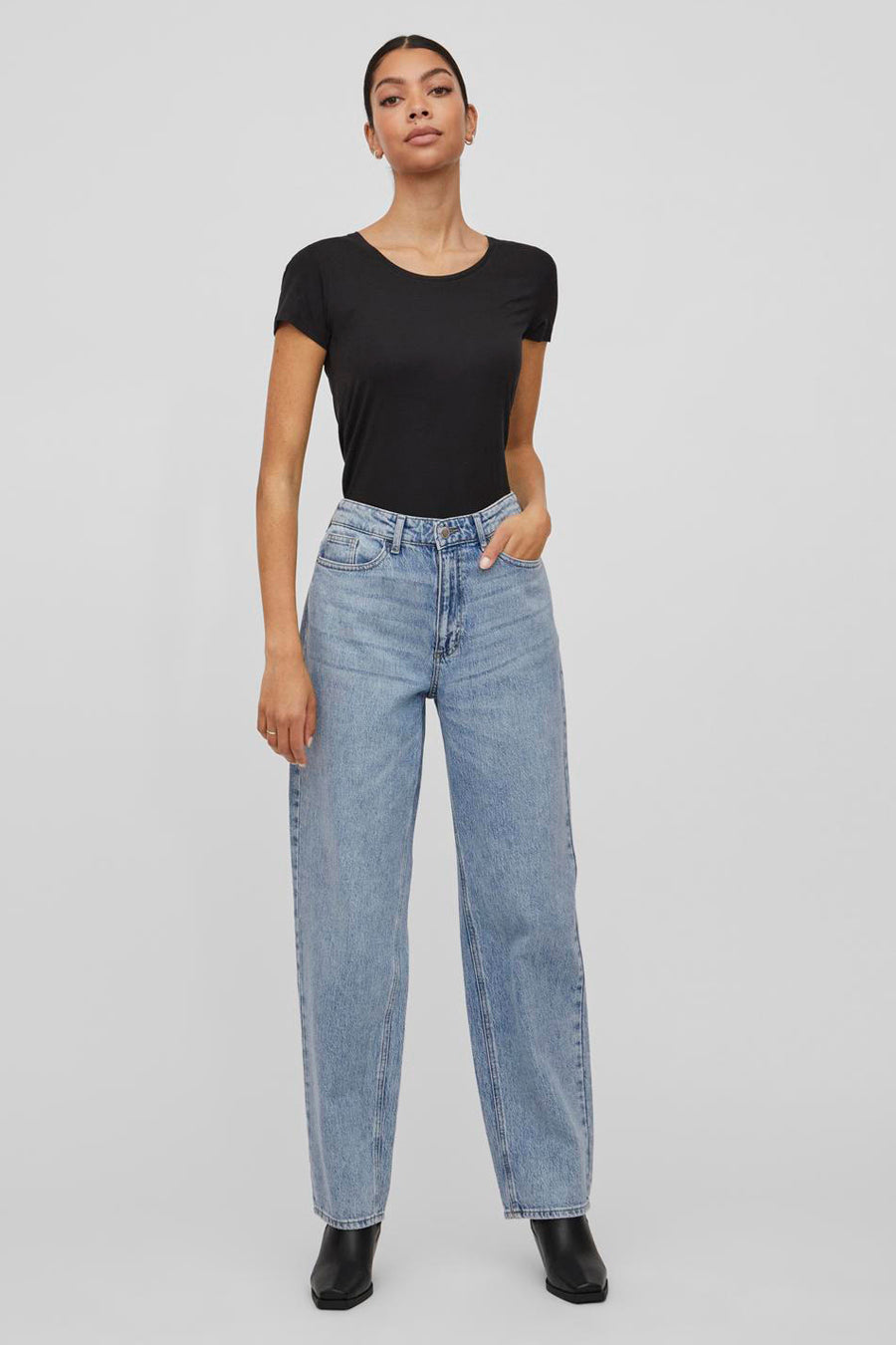 VIKELLY JAF HW STRAIGHT JEANS-NOOS