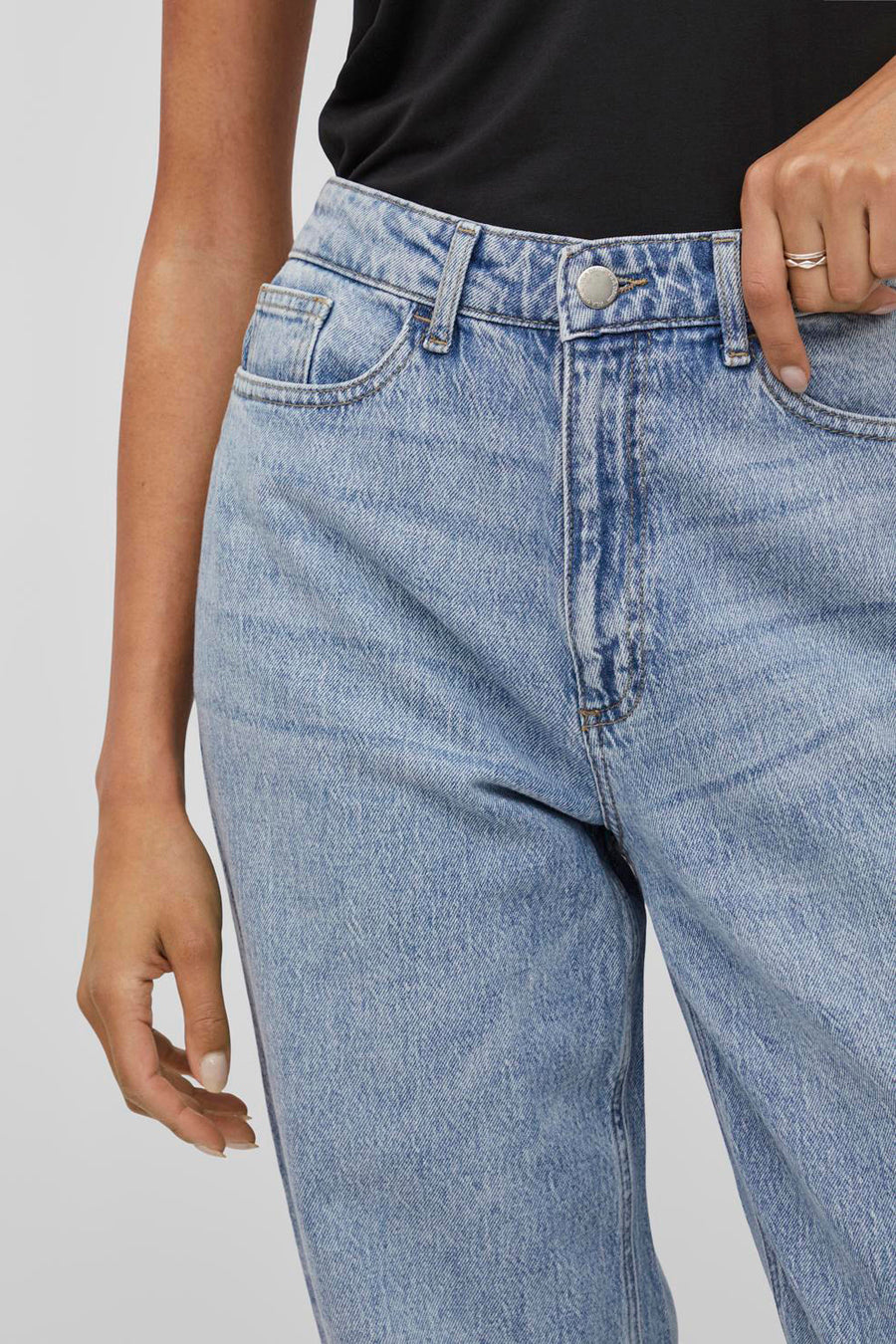 VIKELLY JAF HW STRAIGHT JEANS-NOOS