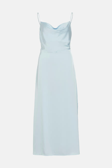 Jupe sans manches bleue de VILA® avec des fines bretelles et un dos nu.